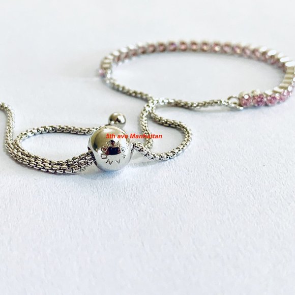 BRAND NEW Pandora Sparkling Slider Tennis Bracelet PINK $35 (PRICE TO SELL) - Picture 6 of 7